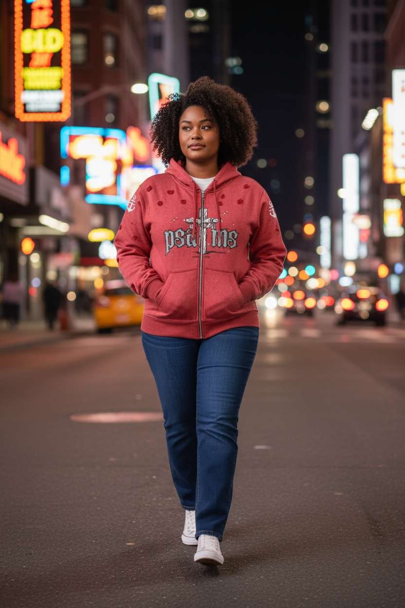 red psalms collection washed zipup