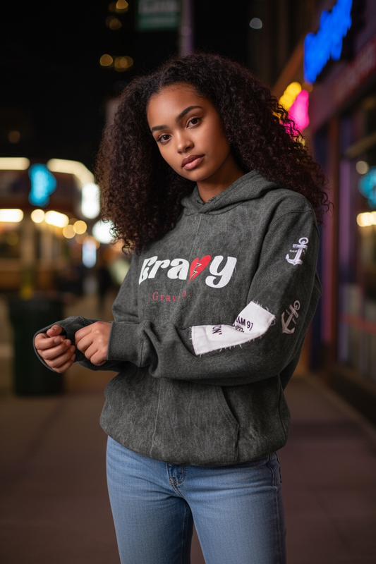 washed  grey gravyco pullover